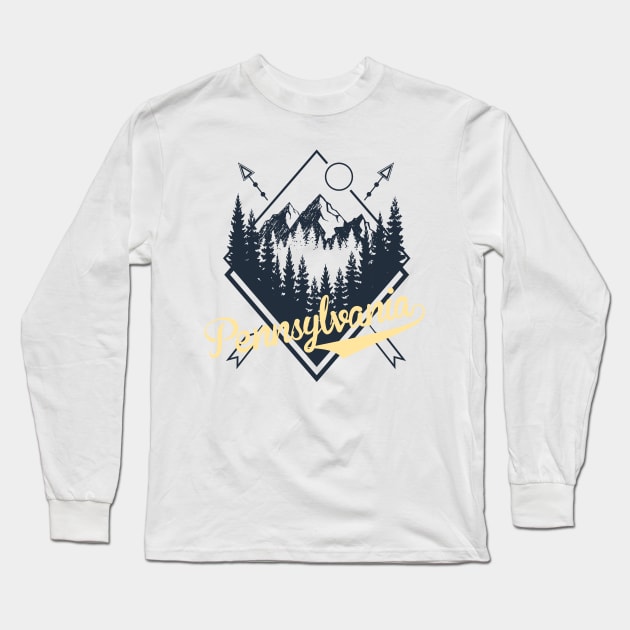 Pennsylvania Long Sleeve T-Shirt by LaarniGallery